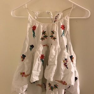 Zara embroidered shirt